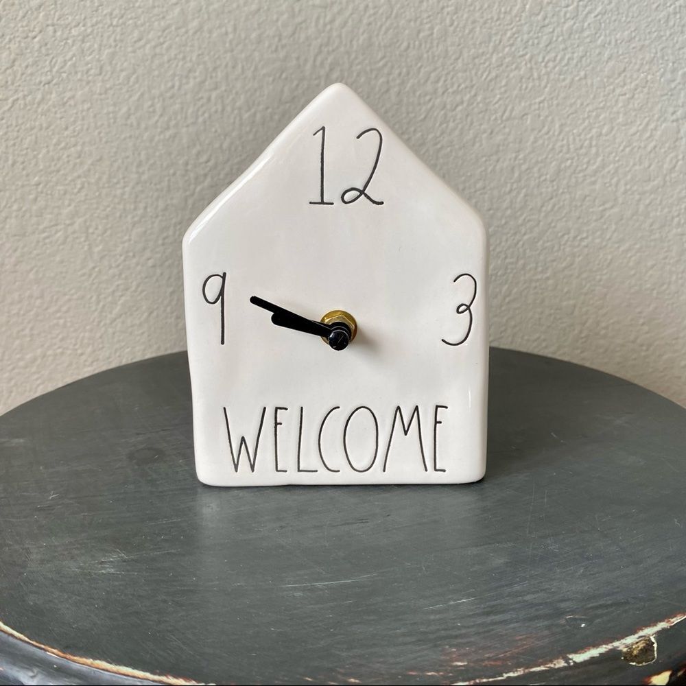 Rae Dunn Welcome Birdhouse Clock
